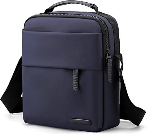 SPAHER Shoulder Bags Men Handbags Messenger Business Bag Crossbody Satchel Sling Waterproof Travel Bag Daily Man Bag Gift with Adjustable Shoulder Strap for Mini iPAD Blue