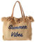 Borsa da Spiaggia di Grande Capacità - Tela, a Mano, da Donna, a Tracolla, Nuova, 40 * 12 * 32cm (Cachi)