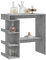 Homgoday Bartisch, Bistrotisch, moderner Stil, für Esszimmer, Wohnzimmer, Bar, Aufbewahrungsregal, Sperrholz, Grau, Beton, 100 x 50 x 101,5 cm