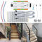 NOPNOG Treppenlicht-Controller-Kit, Flexibler Treppenlichtstreifen, LED-Bewegungssensor, 32 Kanäle, DC 12V 24V