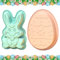 KIKVTER Ostern Silikonform Hase und Ostereier, 2 Stück Silikon Backform Ostern Schokolade Ei Form, Ostern Kaninchen Silikonformen, Backen für DIY Kuchen, Schokolade, Süßigkeiten, Gelee, Ostergeschenke