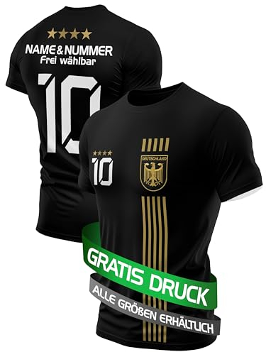 IIIII20Fo7IIIII Geschenke für Männer Geburtstag Geschenk Mann - Trainingsanzug Herren Fußball Trikot mit Sporthose kurz - Fussball Deutschland Fanartikel T Shirt Sport Set T5BG 4XL