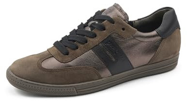 Paul Green Damen Sneaker, Frauen Low-Top Sneaker,Freizeitschuhe,Turnschuhe,Laufschuhe,schnürschuhe,schnürer,Halbschuhe,Braun (Earth/Gun),37 EU / 4 UK