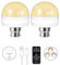 BLUEYE 2Packs Rechargeable Light Bulbs,Remote Control,40W Equivalent,300Lumens,B22 Detachable Charging,3 Timers,5 Dimmers,LED Emergency Puck Lamp,Battery Operated for No Outlet