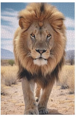 Holzpuzzle 1000 Teile, Löwe Puzzles Erwachsene Und Kinder, Am Besten Für Die Familienspielsammlung - Puzzle (78×53cm)