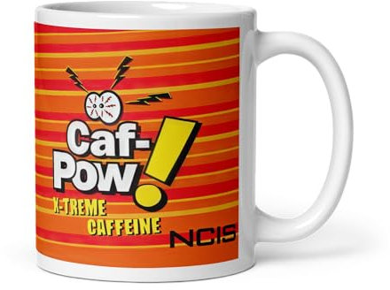 Caf Pow Tasse 330ml – Perfekt für NCIS Fans – Abby und Gibbs – Koffein-Power für Serien-Liebhaber