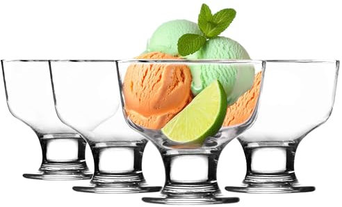 Glasmark KROSNO 1992 Coppa gelato Coppa gelato Dessert 270 ml Vetro robusto lavabile in lavastoviglie Trasparente lucido