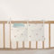 Babybett Aufbewahrungstasche aus 100% Baumwolle Musselin, für das Beistellbett, Babybett, Kinderbett. Ideal zum Verstauen von Windeln, Schnullern (Florals)