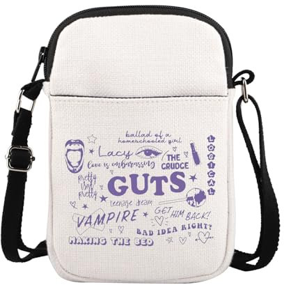 Bolso cruzado para cantante, inspirado en el álbum de cantante, regalo para fanáticos de cantantes, regalo amargo, álbum amargo, bolsa cruzada con letras, Cb, 32 * 37cm