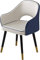 Moderne blaue Esszimmerstühle aus PU-Leder mit Metallbeinen, bequemer Sessel für Esszimmer, Wohnzimmer oder Büro