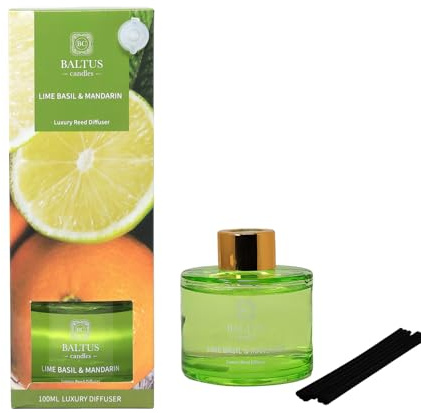 Reed Diffuser 100ml Baltus Lime Basil & Mandarin Aroma Air Freshener Fragrance