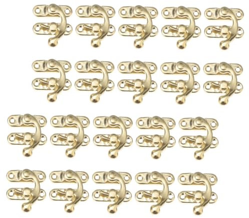 HOMSFOU 20Pezzi Chiusura Vintage per Cofanetti in Hasp Antico per Progetti da Te Gancio Horn Sicuro Accessori per Armadietti e Scatole Portagioie Dettagli Alta Chiusura Facile da Usare