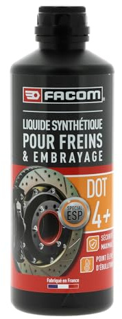FACOM 006202 Bremsflüssigkeit Dot 4+ – SAE J1704 und ISO 4925 – niedrige Viskosität & hohe Leistung – 500 ml