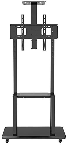Supporto TV Mobile per TV A Schermo Piatto LCD LED da 40 A 75, Supporto TV Regolabile in Altezza con 2 Ripiani E Ruote, Portata 75 kg, Splendido Scenario