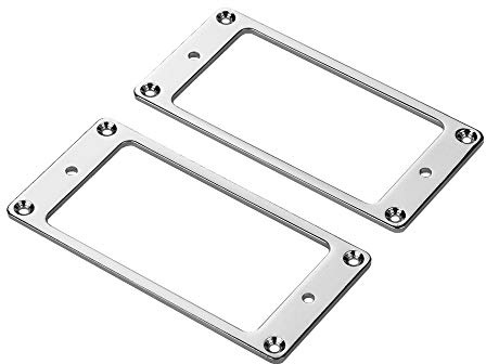Fafeicy 2pcs Kupfer -Pickup -Montage -Ringe für LP Elektrogitarren Kompatibel mit Humbucker Pickup Ersatz (SILVER)