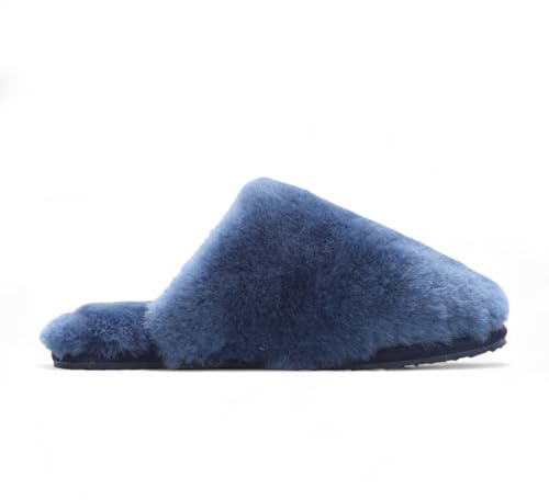 Infinity Leather Chaussons en Peau de Mouton Pour Femme – Mules D'Hiver Aurora Chaudes Doublées de Fourrure, Chaussures D'Intérieur Confortables et en Peau de Mouton Véritable