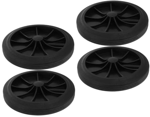DOITOOL 4 pièces Lot de Roues de Rechange Caoutchouc pour Poubelle Légères et Durables roulettes Silencieuses pour Poubelles de Cuisine et Recyclage Faciles à Installer et Adaptées Au