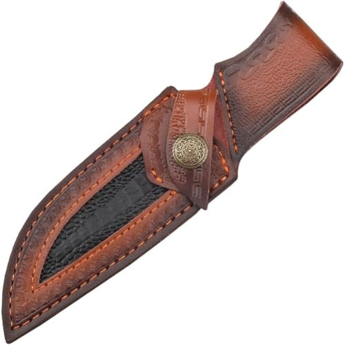 Brxmpn Funda De Piel De Vaca para Cuchillos, Funda De Cuero para Cuchillos, Bolsa De Almacenamiento para Acampar, Pescar Y Actividades Aire Libre, Protección para Cuchillos.