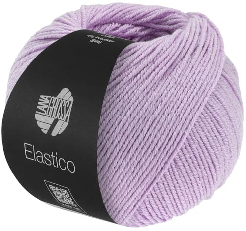 LANA GROSSA Elastico | Baumwoll-Klassiker mit leichtem Stretchanteil | Handstrickgarn aus 96% Baumwolle & 4% Polyester (Elite)| 50g Wolle zum Stricken & Häkeln | 160m GarnFB 197