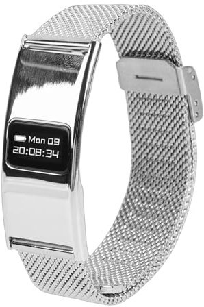 Cuifati Intelligentes Armband für Frauen, Fitness-Tracker, Schlaf-Herzfrequenzmesser, Schrittzähler, Kalorien-Schrittzähler, Wasserdichtes, Schlankes, Dünnes Gesundheitsband für Frauen, (Silver)