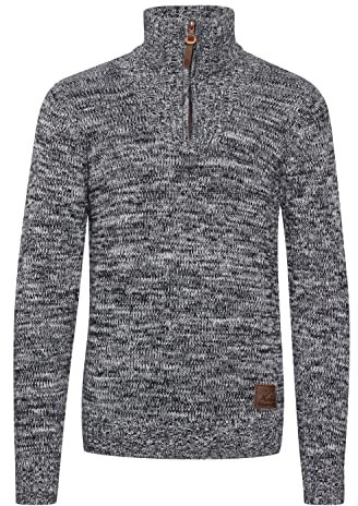 !Solid SDPhilostrate Homme Pull en Maille Troyer Pull à Grosse Maille avec col Troyer 100% Coton Regular Fit, Taille:M, Couleur:Insignia Blue (1991)