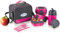 Isolierte Lunchbox-Taschenset für Erwachsene und Kinder, isoliert, auslaufsicher, Thermo-Tasche, 2 Lunchboxen mit Wärmeablassventil, passendes Besteck (Rose)