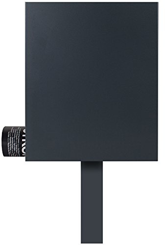 Standbriefkasten + Zeitungsfach anhtrazit-grau (RAL 7016) Mocavi Sbox 111R-b Briefkasten mit Pfosten (einbetonieren) Rechtsanschlag freistehend
