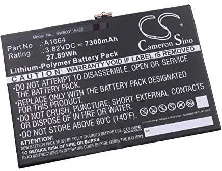 vhbw Akku kompatibel mit Apple iPad 6,3, A1675, A1674, 10.2 2019, A1673, 6,4, 10,2, 10.2 7th gen Tablet Pad (7300 mAh, 3,82 V, Li-Polymer)