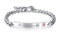 JewelryWe Schmuck Damen Partner Armband, Lieben Freundschaftsarmband Geschenke für Frauen, His Queen Schrift Krone, Edelstahl Zirkonia, Silber, kostenlos Gravur