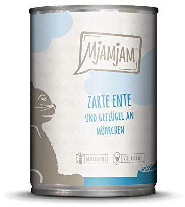 MjAMjAM Cat - Leckere Mahlzeiten Dose 6x400g | Ente & Geflügel | Nassfutter für Katzen