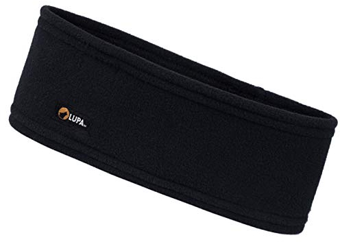 Lupa Handmade Unisex Dreilagiges Micro-Fleece-Stirnband – Stirnband-Ohrenwärmer – Ohrenwärmer für Damen und Herren – Ohrenabdeckung (schwarz)