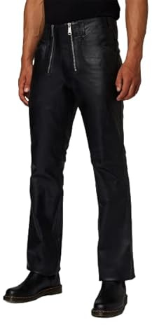 RICANO Zimmermannshose, Herren Lederhose (Straight Leg Cut/Regular Waist), echtes Büffel Leder (Glatt- oder Wild-Leder)
