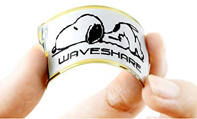 IBest 2.13inch Flexible E-Ink Raw Display Black/White Dual-Color e-Paper Panel Allows Bending for Curved Surface Display, Without PCB with SPI Interface