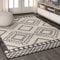 JONATHAN Y Amir Marokkaner Beni Souk Area Rugs, Polypropylene, 240 X 300 cm, Cream/Black