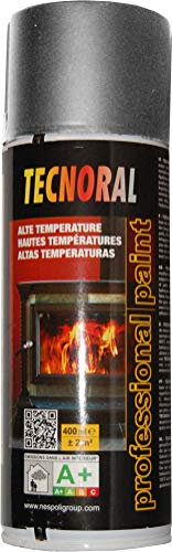 NESPOLI Bombe de peinture aérosol Argent pour Haute Température, 400 ml
