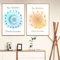 Sonnengruß & Mondgruß Yoga Poster - Himmlische Drucke für Studio Wandkunst Dekor - Geschenk Leinwand Malerei - 40x50cm x2 STK. Ohne Rahmen