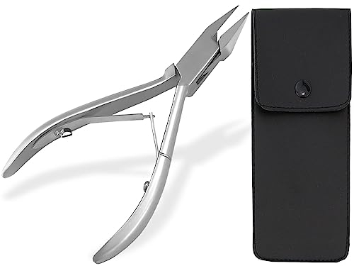 Eckenzange Nagelzange mit Scharfer und Spitzer Schneide für Ecken und Tief Eingewachsene Nägel Pediküre Nagelknipser Fußnagelzange zur Fußpflege Rostfrei Edelstahl (10,5 cm)