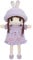 FakeFace Stoffpuppe babypuppe Püppchen mit Haar Baby Kinder Mädchen Deko Weiche Baby Puppe Doll Kuschelpuppe Taufgeschenk Plüschtier Gefüllte Puppen Mädchen Plüsch Spielzeug 50cm (Puppe-B-Violett)