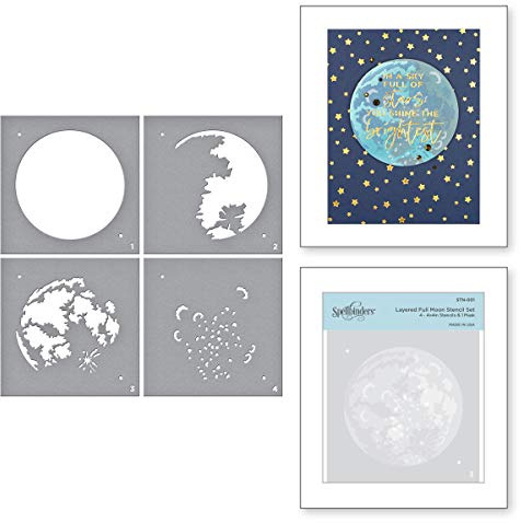Spellbinders Stencil - Layered Full Moon