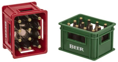 2er Set Bierkisten Flaschenöffner mit Magnet – Lustiger Bieröffner im Mini-Kisten-Design | Kapselheber mit Magnetfunktion | Geschenk für Bierliebhaber & Partys