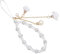 Uposao Bling Diamant Strass Handschlaufe für Telefon,Blume Handykette Perlen Handyanhänger Telefon Kette Handy Strap Perlen Lanyard Handgelenk für Telefonkasten Kamera Schlüsselbund USB-Stick,Weiß