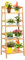 DREAMADE 4 Etagen Leiterregal aus Bambus, Standregal, Blumenregal, Pflantzenregal, Bücherregal für Balkon & Arbeitszimmer&Wohnzimmer, 48x32x115cm (Natur)