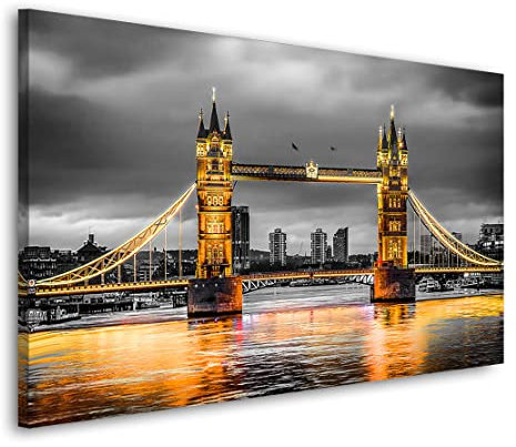 Kunstgestalten24 Leinwandbild London Tower Bridge Wandbild Kunstdruck Raum- u. Wanddekoration Übergrößen