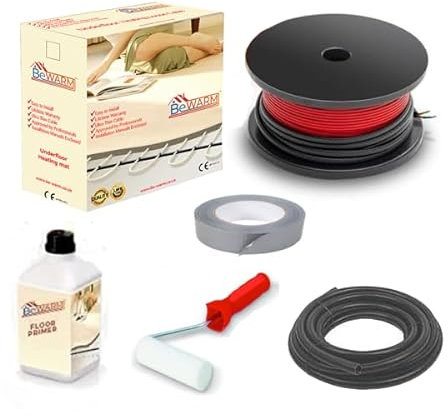 BeWarm Electric Underfloor Heating Cable Kit, 150w / m2 Loose Wire Cable Kit, 0.75m2