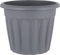 JMS we create smile 1 x 50cm Large Upcycled Grey Plastic Round Planter Indoor/Outdoor Plant Pot Lightweight & Weather Resistant Garden Planters Plant Herb Flower Nursery Pot Gardening