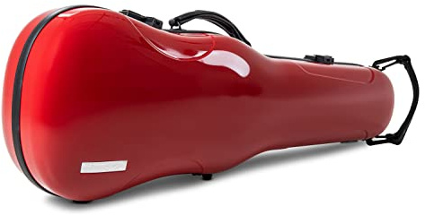GEWA Custodia a forma di viola AIR 2.0 rosso lucido, con manico laterale aggiuntivo, Made in Germany