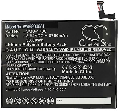 vhbw Batería Compatible con Acer Chromebook Tab 10, Tab 10 D651N Tablet, Pad (8750 mAh, 3,84 V, Li-Poli)