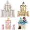 JAHEMU Moules en silicone 3D Château Fondant Mould Dessin animé château Décoration de gâteau DIY Chocolat Bonbons Gâteau Argile Plâtre Décoration de la Maison