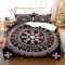 Bettwäsche 155x220cm Wikinger Bettwäsche Set Wikinger Mythologie Rune Compass Schlafzimmer Dekor Bettbezug Set 3 Teilig Mikrofase Luxus Modern Mit Reißverschluss + 2 Kissenbezug 80x80cm
