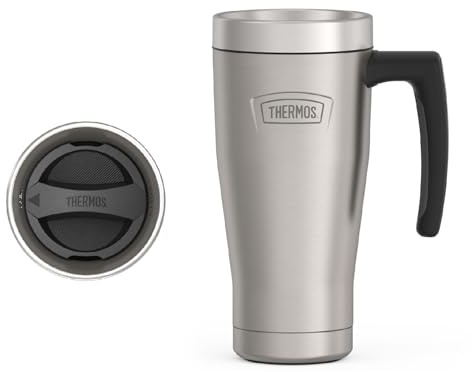 THERMOS ICON SERIES, Stainless Steel Mug, Matte Stainless Steel, 16 oz